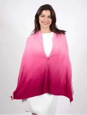 Multi-Use Gradient Colour  Scarf/Cape W/Buttons